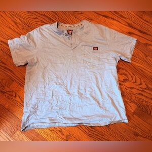 Wrangler Men's Light Blue Casual Button Down Shirt Size 2XL